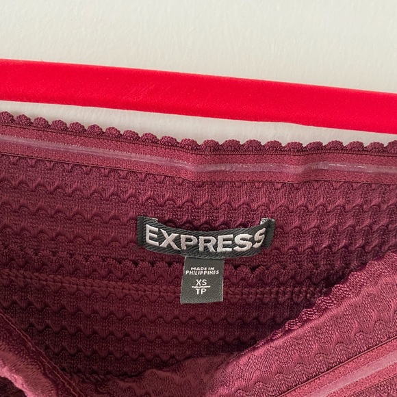 Women’s strapless burgundy dress - Picture 3 of 4